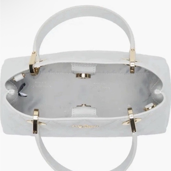Kate Spade Carey Small Quilted Sullivan Satchel Meringue Off White NWT - Picture 5 of 16